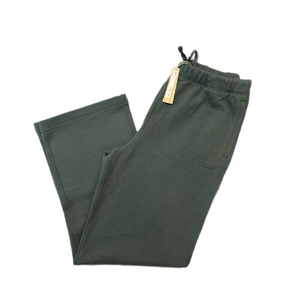 SKIMS Cotton Fleece Classic Straight Leg Pants Spruce L NWT - Picture 3 of 7